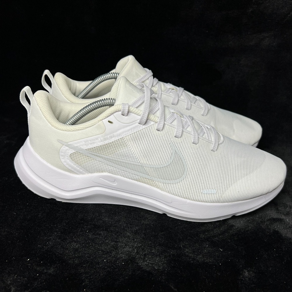 Nike Downshifter 12 DD9293-100 Men 11 Running Shoes White Pure Platinum Sneakers